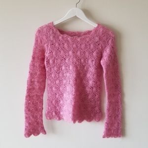 Anthropologie Pink Knit Sweater